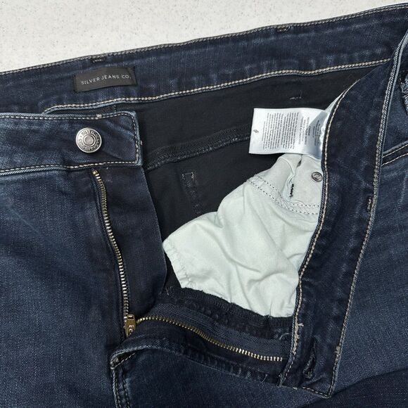 Silver Jeans Womens 24W Elyse Slim Boot Cut Relaxed Blue Denim CowboyWestern EUC - Picture 9 of 14